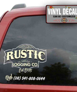 Personalized Rustic Loggin Co Sticker 11604