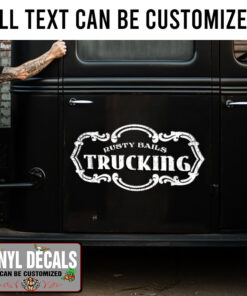 Personalized Rusty Balls Trucking Sticker 11663