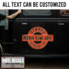 Personalized Rusty Lettering Sticker 11706
