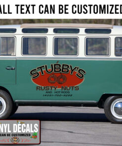 Personalized Rusty Nuts Hot Rod Sticker 11558