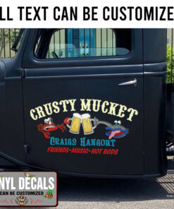 Personalized Hangout Lettering Vinyl Sticker 10424