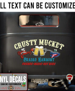 Personalized Hangout Lettering Vinyl Sticker 10424