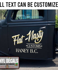 Personalized Sample Garage Lettering Vinyl Sticker 10409