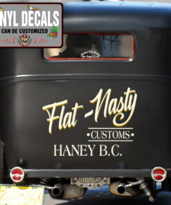 Personalized Sample Garage Lettering Vinyl Sticker 10409