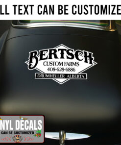 Personalized Harvesting Logo Lettering For Truck Vinyl Sticker 10832