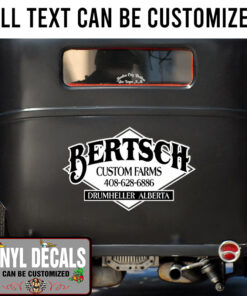 Personalized Harvesting Logo Lettering For Truck Vinyl Sticker 10832