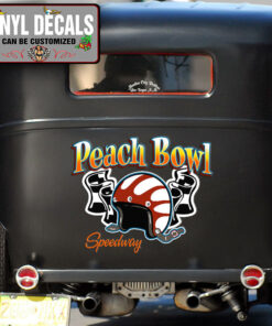 Personalized Helmet Checker Flag Lettering Vinyl Sticker 10498