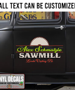 Personalized Saw Carpenter Lettering Sticker 11477