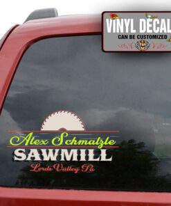 Personalized Saw Carpenter Lettering Sticker 11477