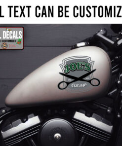 Personalized Scissors Pinstriping Sticker 11864