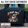 Personalized Scrappile Rat Welding Lettering Sticker 11920