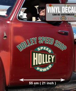 Personalized Holley Speed Shop Hot Rod Garage Pickup Truck Lettering Vinyl Sticker 10198
