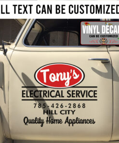 Personalized Home Appliance Lettering Vinyl Sticker 10791