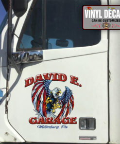 Personalized Screaming American Flag Bald Eagle Wings Sticker 11278