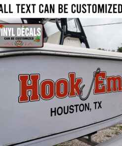 Personalized Hook Em Sticker 11682