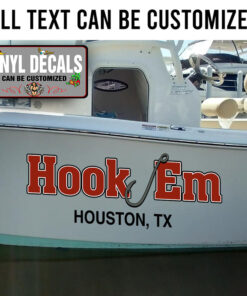 Personalized Hook Em Sticker 11682