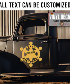 Personalized Sheriff Lettering Sticker 11759