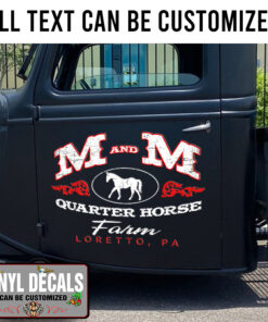 Personalized Horse Farm Lettering Sticker 11431