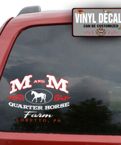 Personalized Horse Farm Lettering Sticker 11431