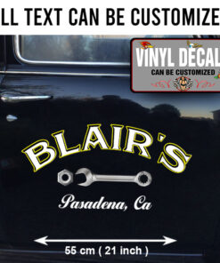 Personalized Hot Rod Speed Shop Pinstriping Door Art Lettering Vinyl Sticker 10200