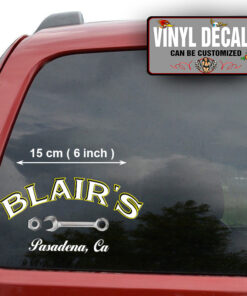 Personalized Hot Rod Speed Shop Pinstriping Door Art Lettering Vinyl Sticker 10200