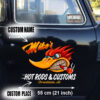 Personalized Hot Rod Angry Bird Lettering For Antique Cars Vinyl Sticker 10667