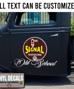 Personalized Signal Gasoline Old School Hot Rod Sticker 11444