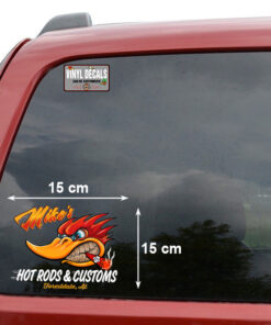 Personalized Hot Rod Angry Bird Lettering For Antique Cars Vinyl Sticker 10667