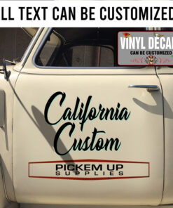 Personalized Simple Garage Lettering Sticker 11460