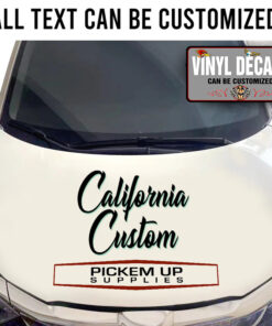 Personalized Simple Garage Lettering Sticker 11460