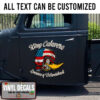 Personalized Hot Rod Bird America Flag Sticker 10963