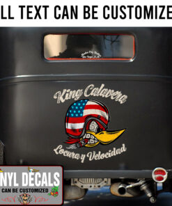 Personalized Hot Rod Bird America Flag Sticker 10963