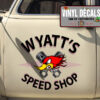Personalized Hot Rod Bird And Crossing Piston Sticker 11030