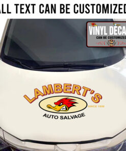Personalized Hot Rod Bird Auto Salvage Lettering Vinyl Sticker 10869