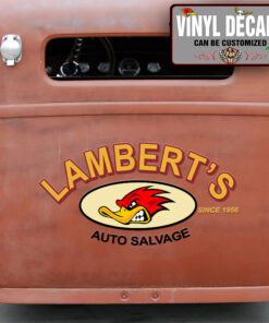 Personalized Hot Rod Bird Auto Salvage Lettering Vinyl Sticker 10869