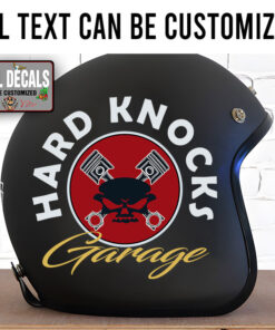 Personalized Skull And Crossing Piston Lettering Sticker 11881