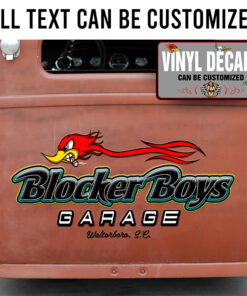 Personalized Hot Rod Bird Lettering For Truck Vinyl Sticker 10308