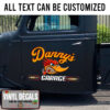Personalized Hot Rod Bird Lettering Sticker 10949