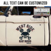 Personalized Skull And Crossing Piston Sticker 11921