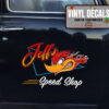Personalized Hot Rod Bird Lettering Vinyl Sticker 10571