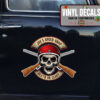 Personalized Skull And Gun Speed Shop Sticker 11904