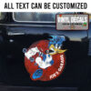 Personalized Hot Rod Bird Lettering Vinyl Sticker 10572