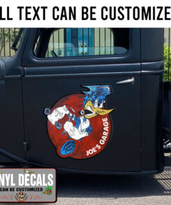 Personalized Hot Rod Bird Lettering Vinyl Sticker 10572