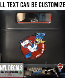 Personalized Hot Rod Bird Lettering Vinyl Sticker 10572
