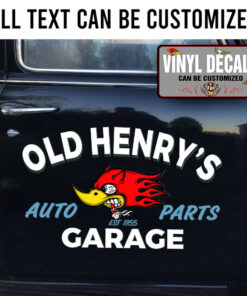 Personalized Hot Rod Bird Lettering Vinyl Sticker 10586