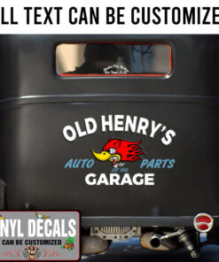 Personalized Hot Rod Bird Lettering Vinyl Sticker 10586