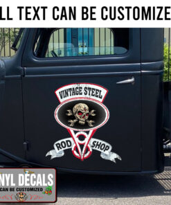 Personalized Skull And Wrench V8 Sticker 10986