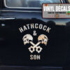 Personalized Skull Crossing Piston Sticker 12009