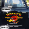 Personalized Hot Rod Bird Lettering Vinyl Sticker 10672