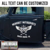 Personalized Skull Crossing Wrench And Wings Vinyl Sticker 10863